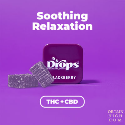 Blackberry (2:1 CBD:THC) Gummies 2 Pieces by Drops obtain high
